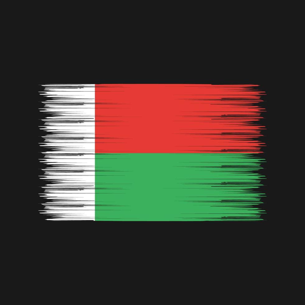 Madagaskar vlag borstel. nationale vlag vector