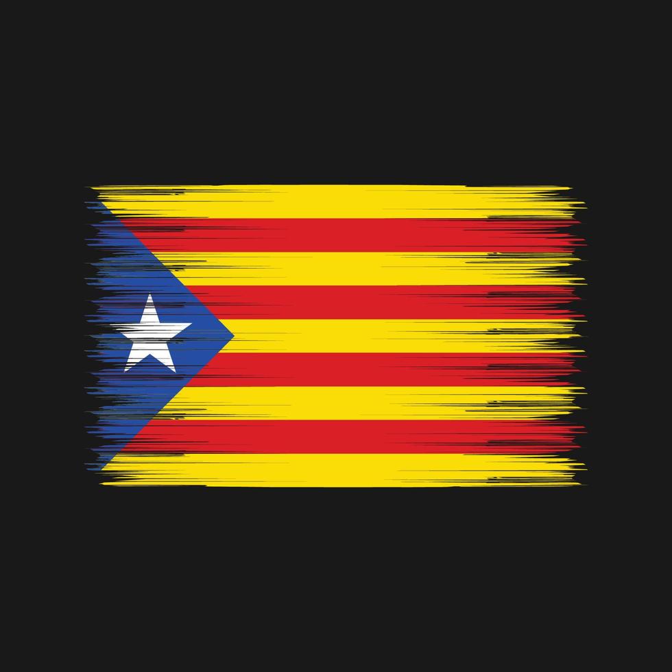 Catalonië vlag borstel. nationale vlag vector