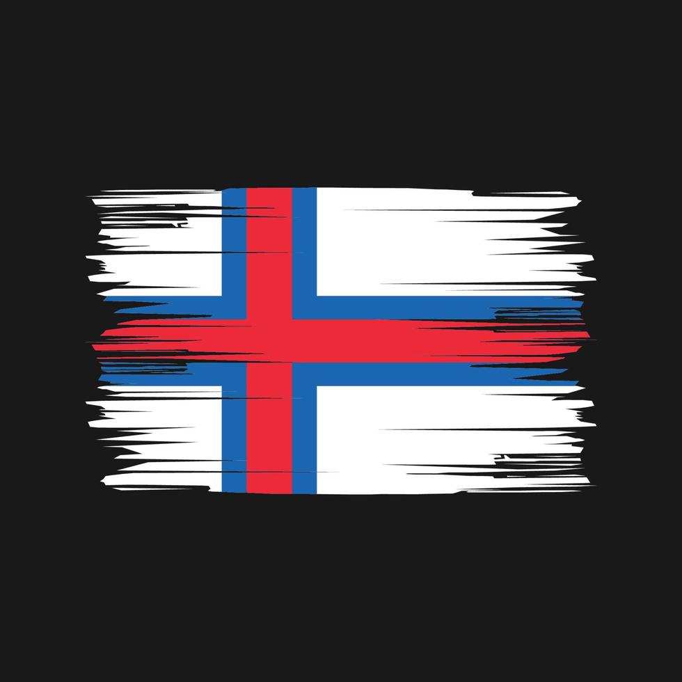 Faeröer vlag penseelstreken. nationale vlag vector