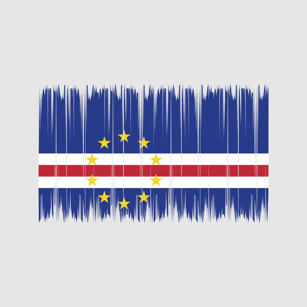 Kaapverdische vlagborstel. nationale vlag vector