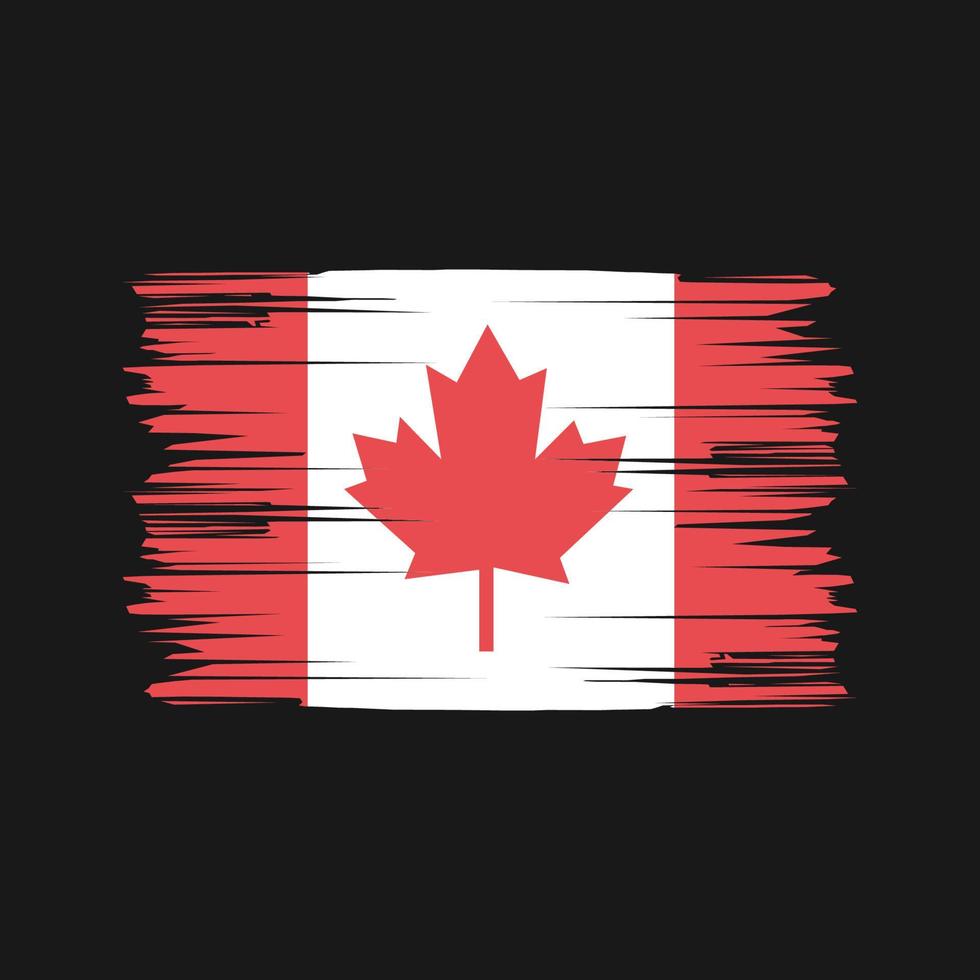 Canadese vlag penseelstreken. nationale vlag vector