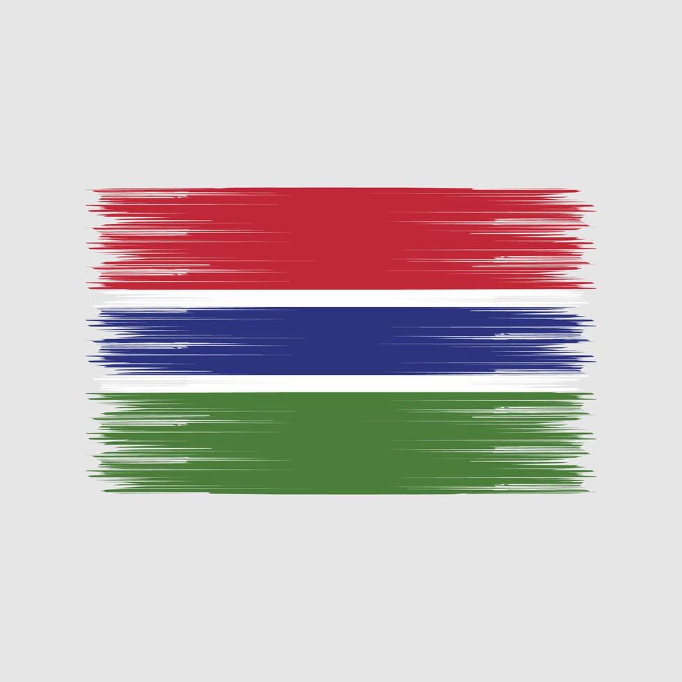 Gambia vlag borstel. nationale vlag vector