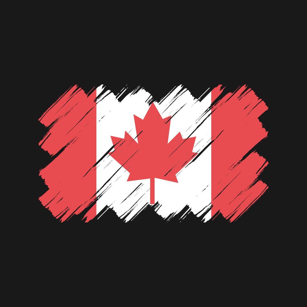 Canadese vlag penseelstreken. nationale vlag vector