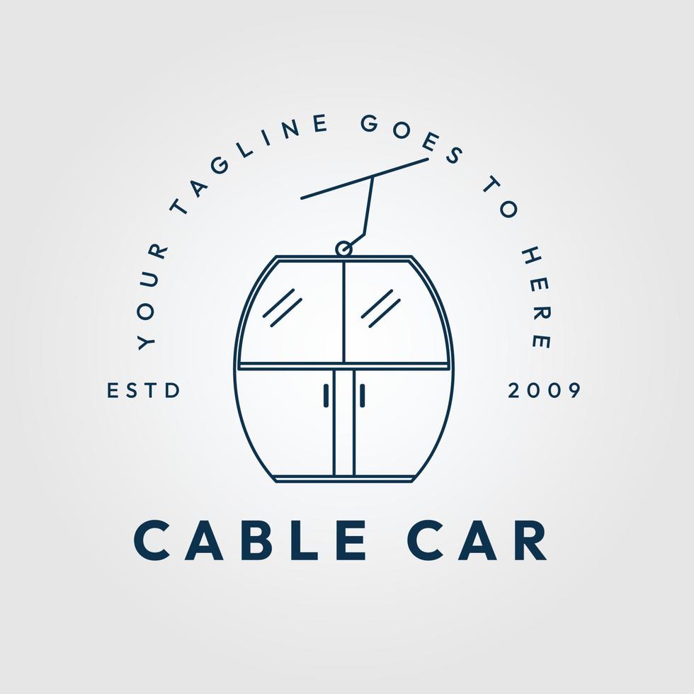 kabel auto lijn kunst logo, icoon en symbool, vector illustratie ontwerp
