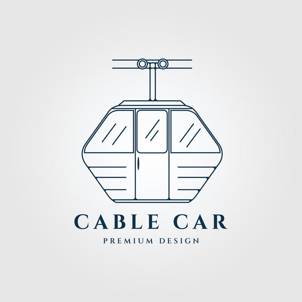 kabel auto lijn kunst logo, icoon en symbool, vector illustratie ontwerp