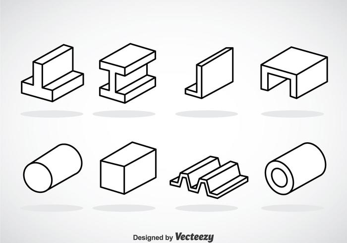 Pictogrammen van staalbundel vector