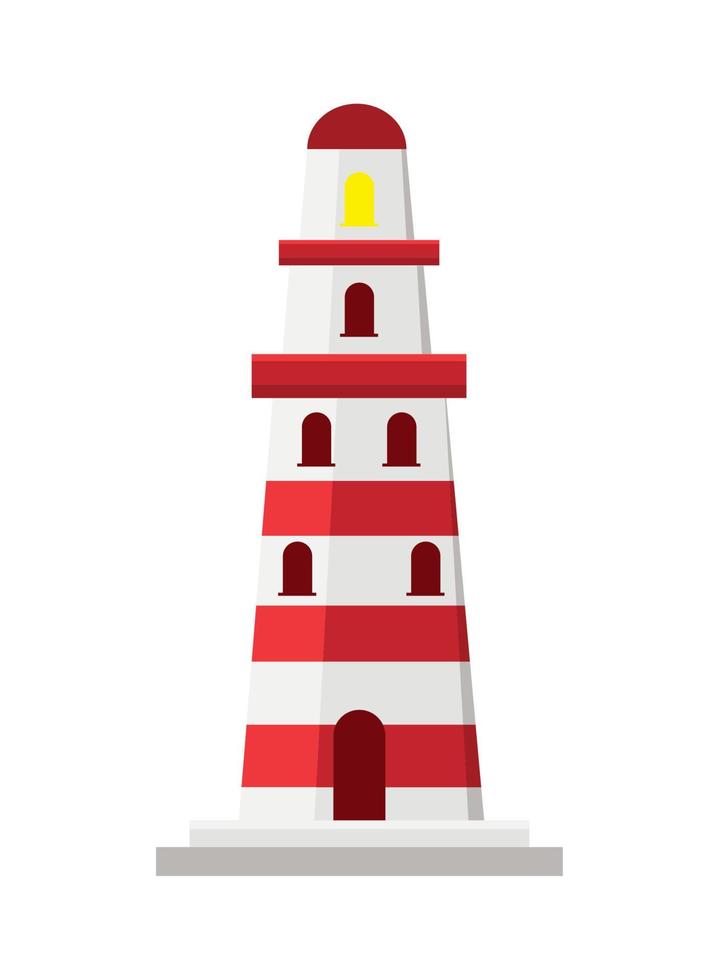 vuurtoren mijlpaal icoon vector