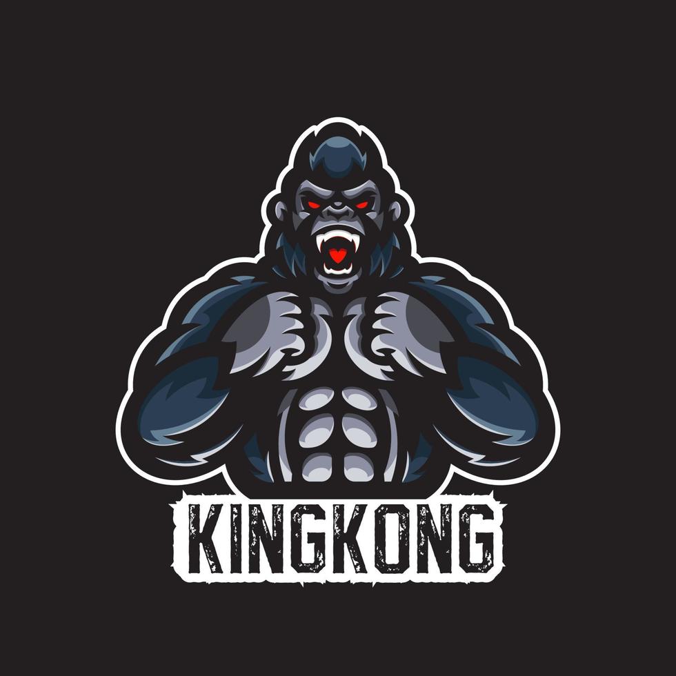 koning Kong mascotte logo vector