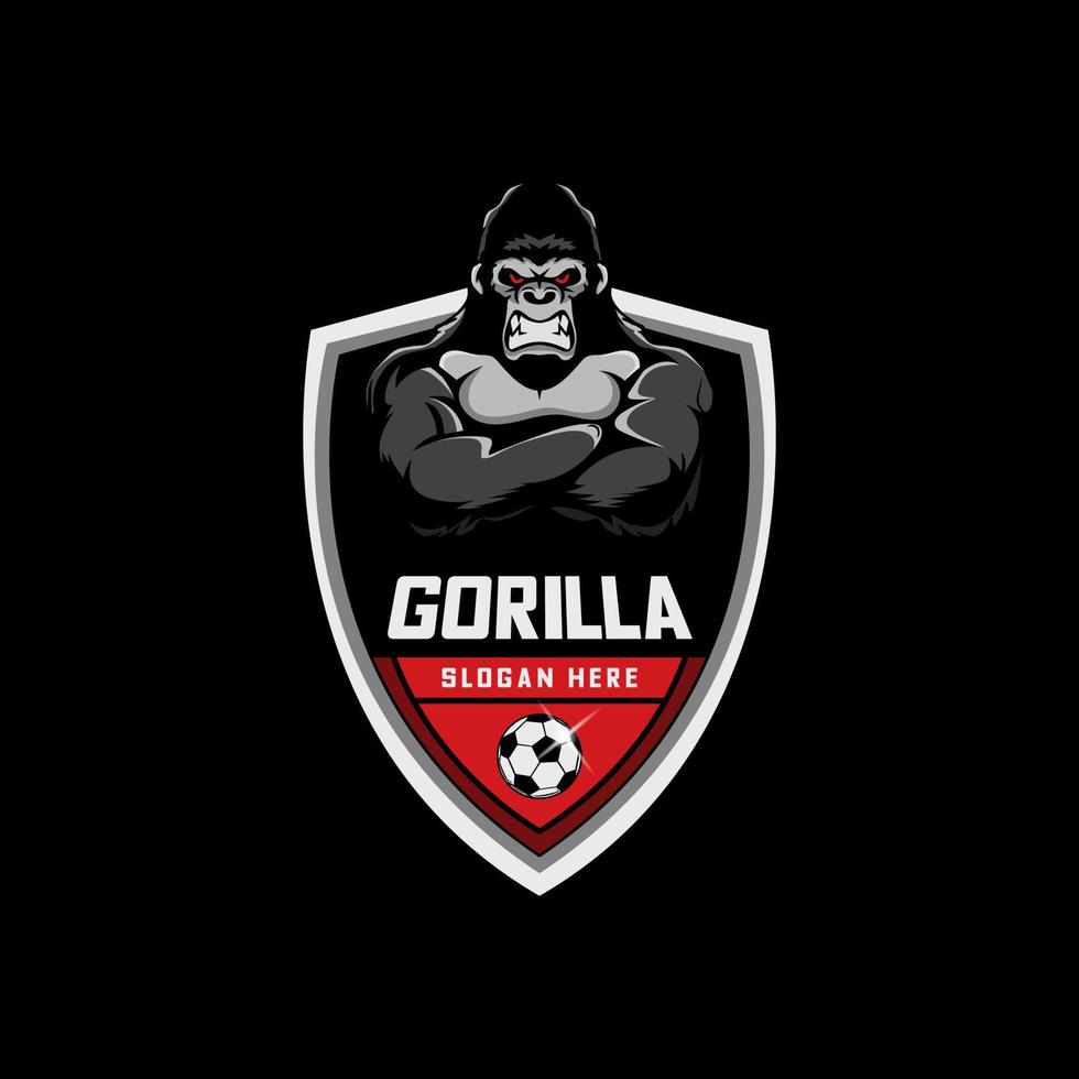 gorilla Amerikaans voetbal logo sjabloon vector