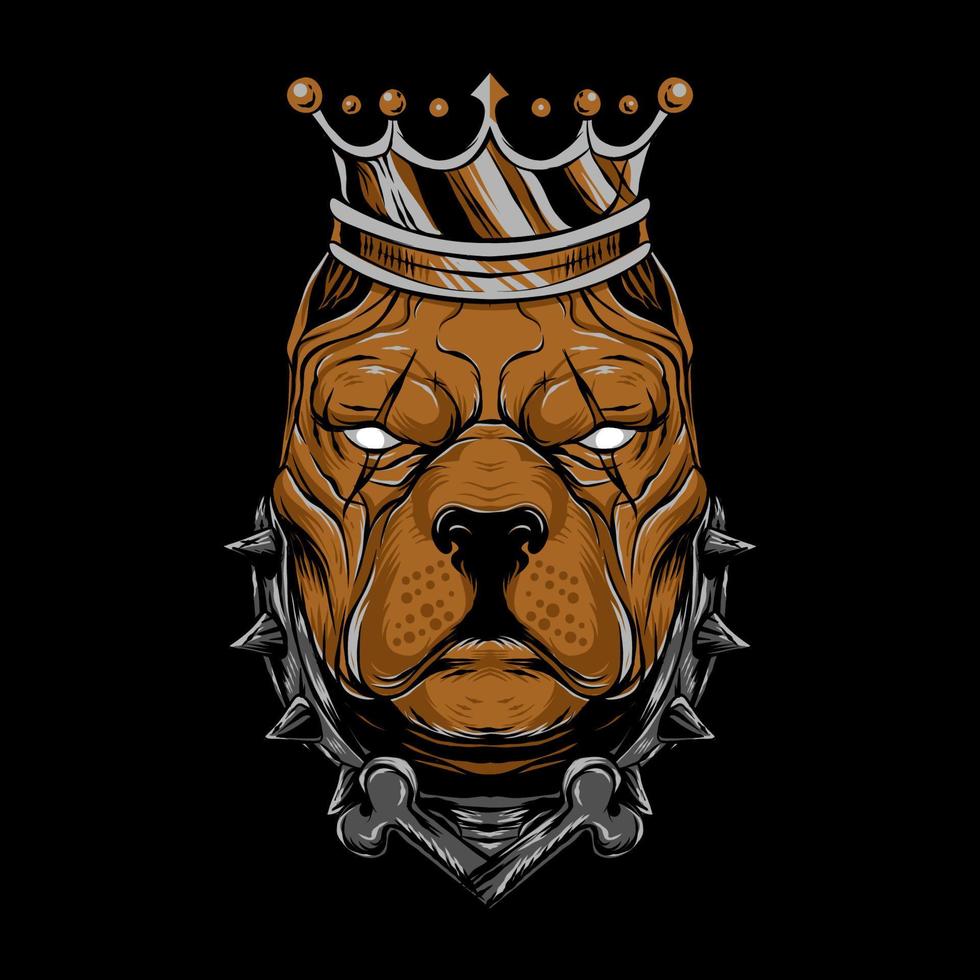 illustratie van koning bulldog vector