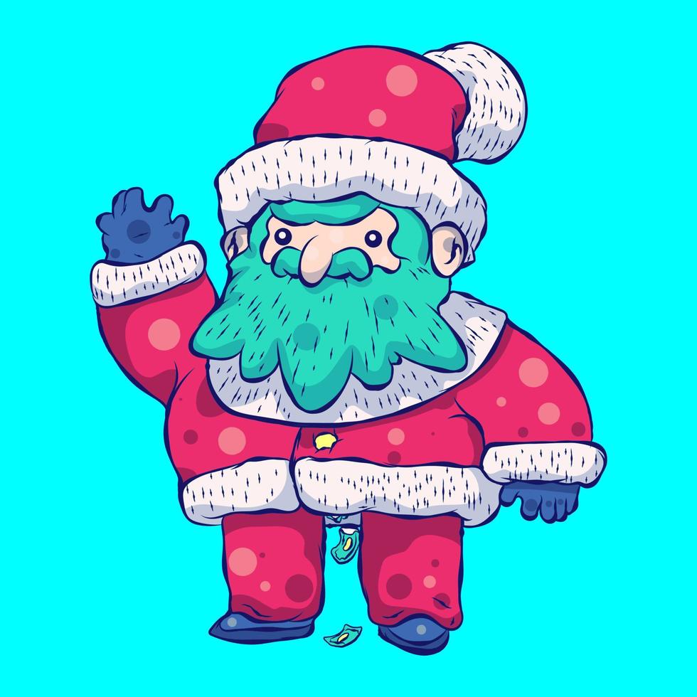 illustratie hallo de kerstman claus vector