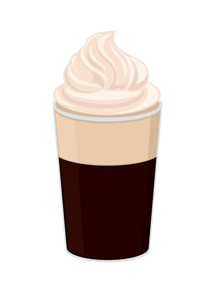 koude kop koffie vector