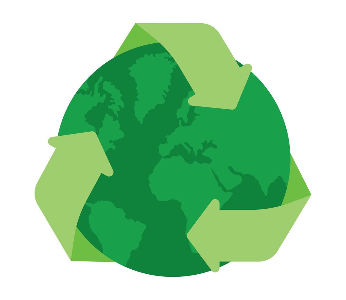 wereld recycle eco vriendelijk vector