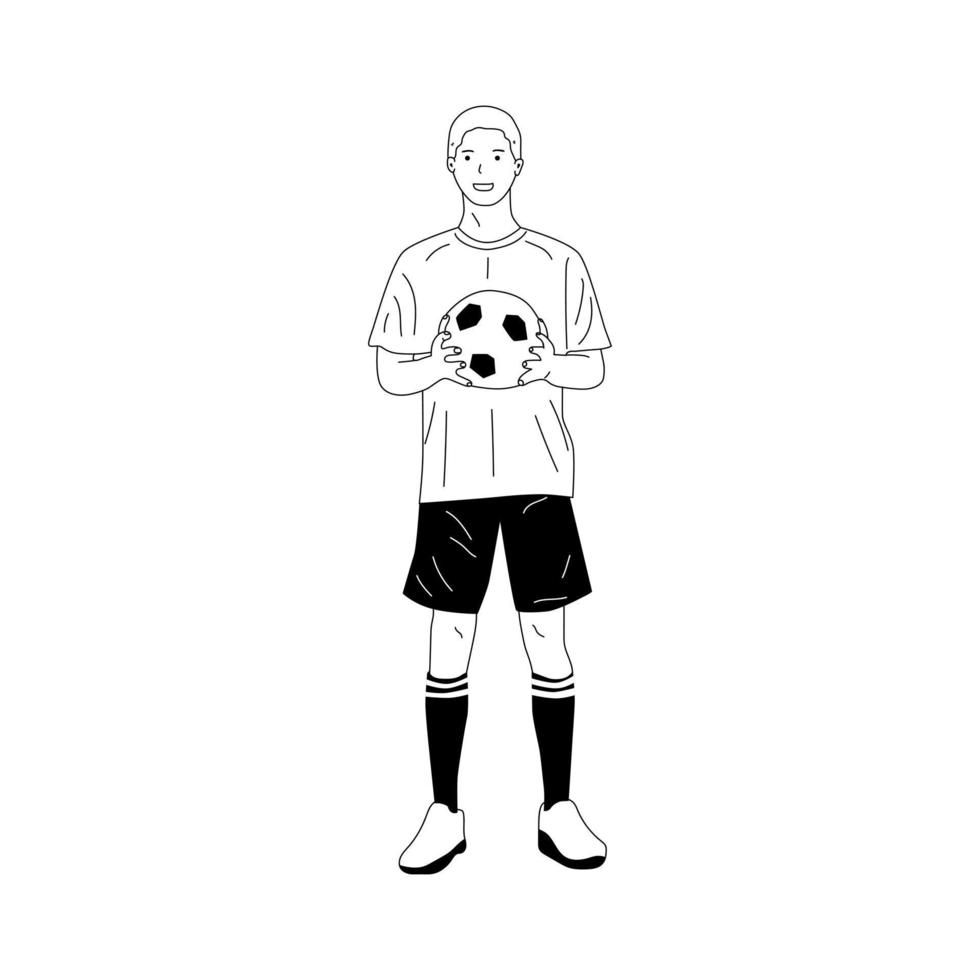 illustratie van Amerikaans voetbal speler, mensen spelen bal vector