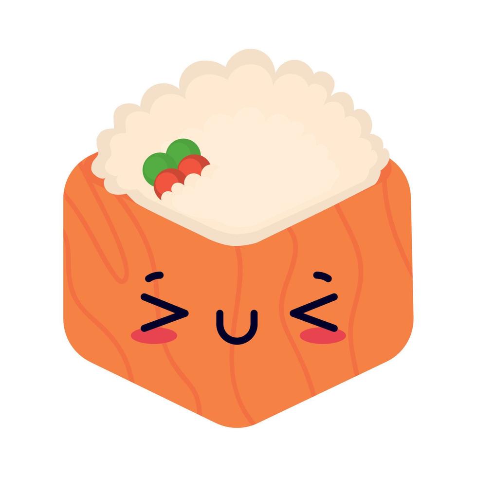 sushi eten kawaii vector