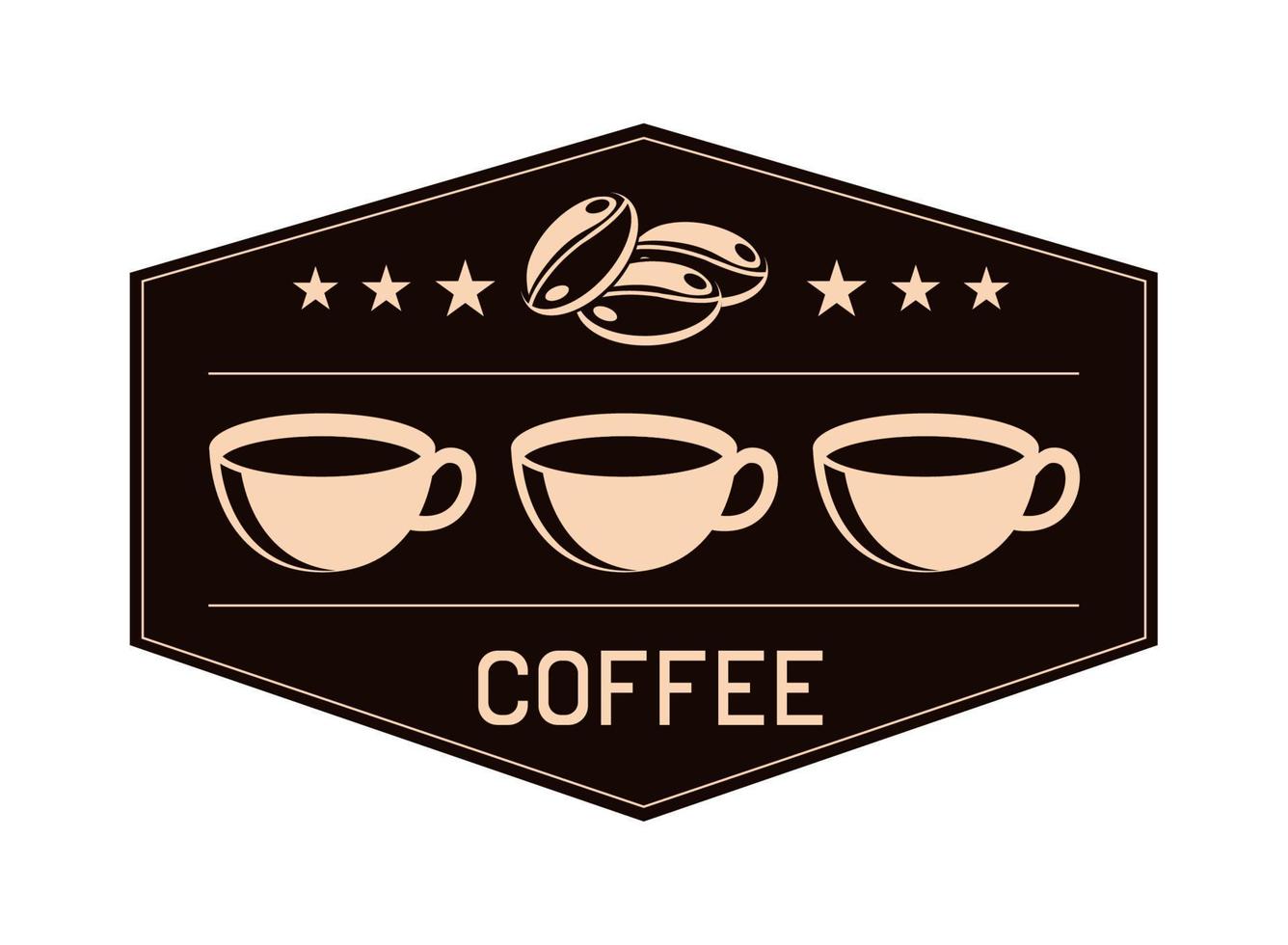 koffie label icoon vector