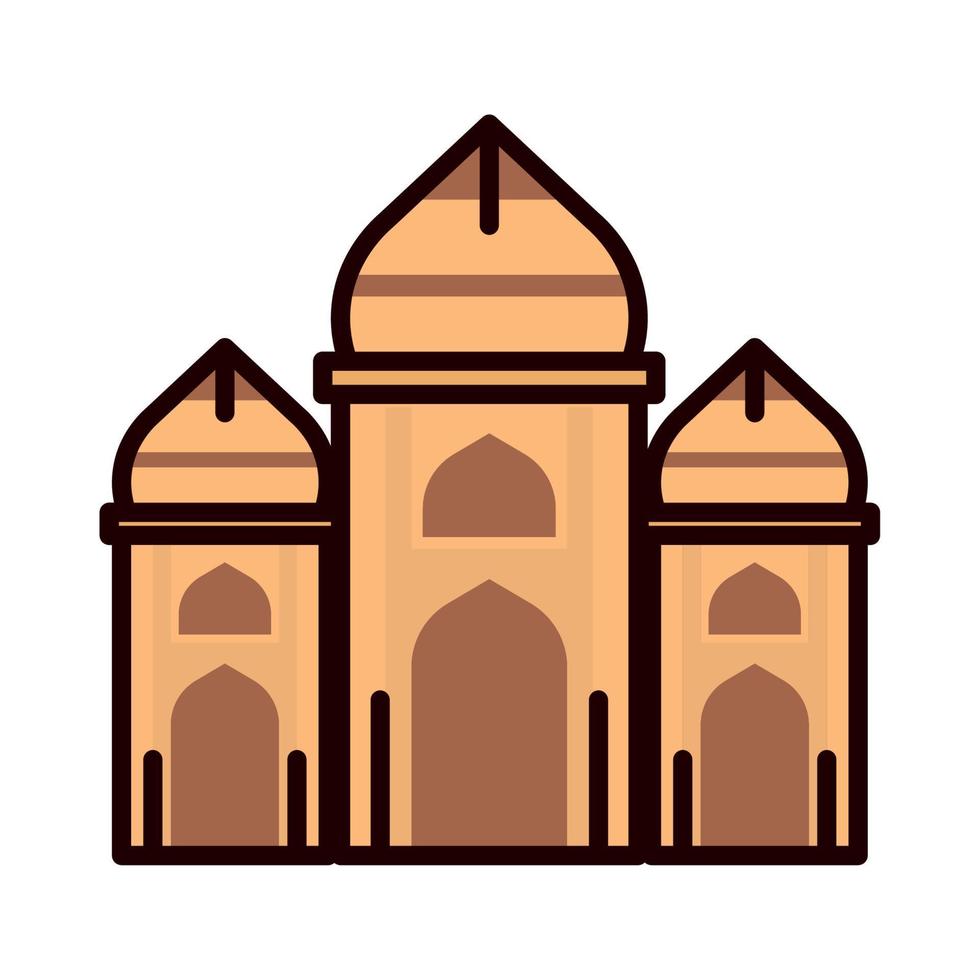 indiase tempel icoon vector