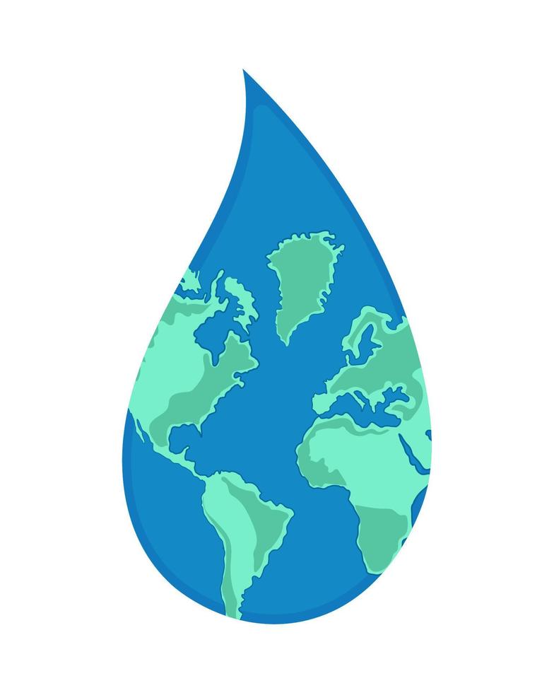 aarde kaart laten vallen water vector