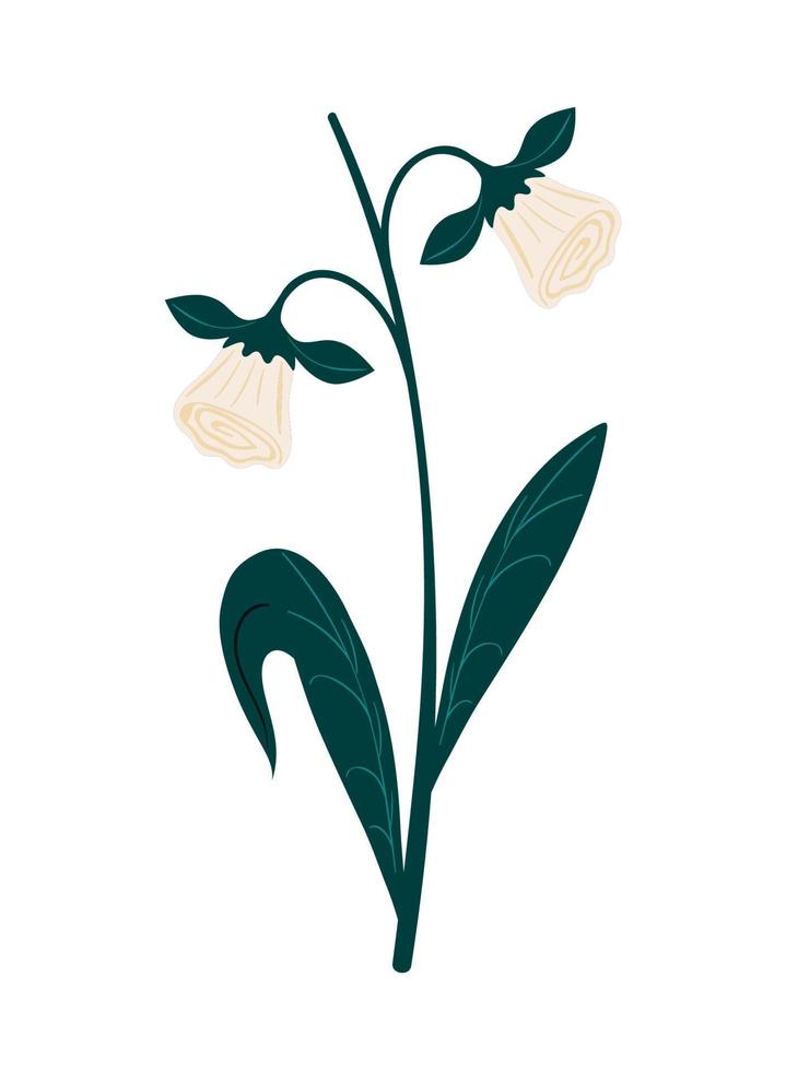 bloemen en blad vector