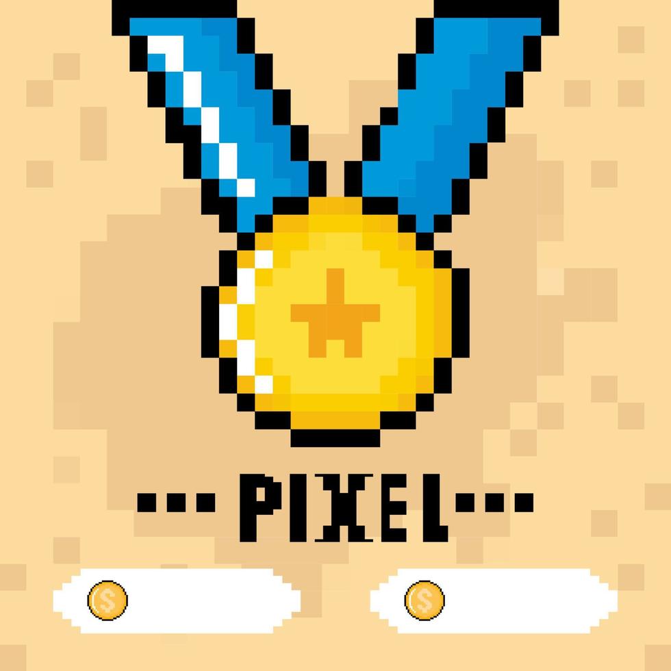 medaille winnaar pixel vector