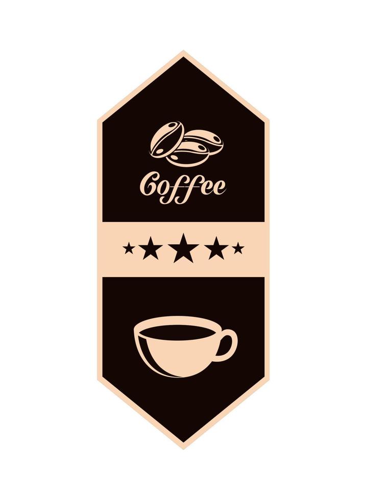 koffie etiket lay-out vector