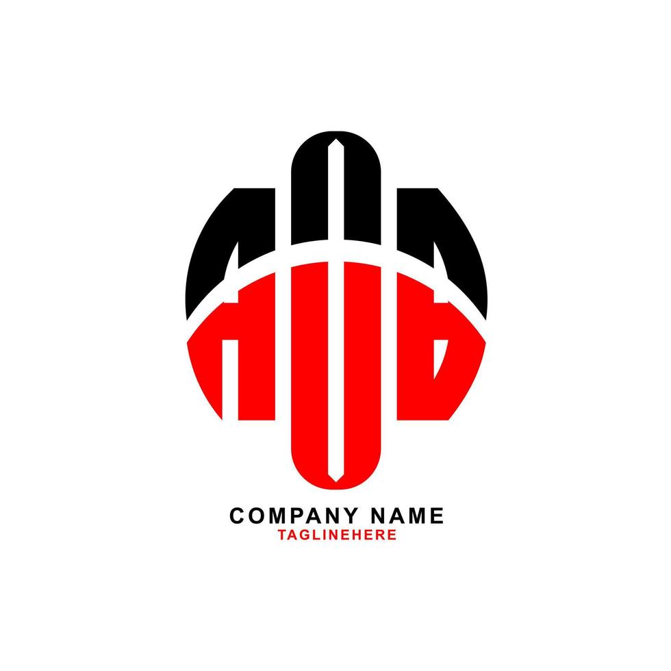 creatief aob brief logo ontwerp met wit achtergrond vector