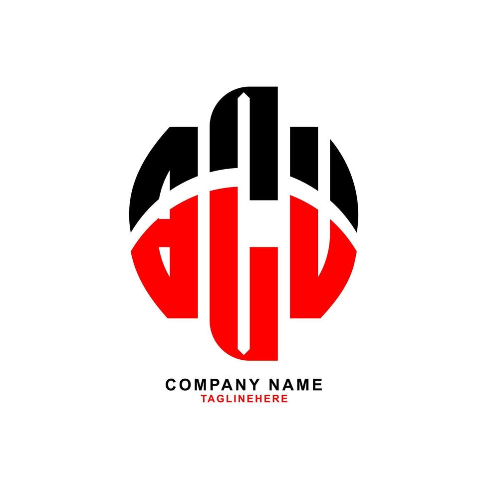 creatief bcu brief logo ontwerp met wit achtergrond vector