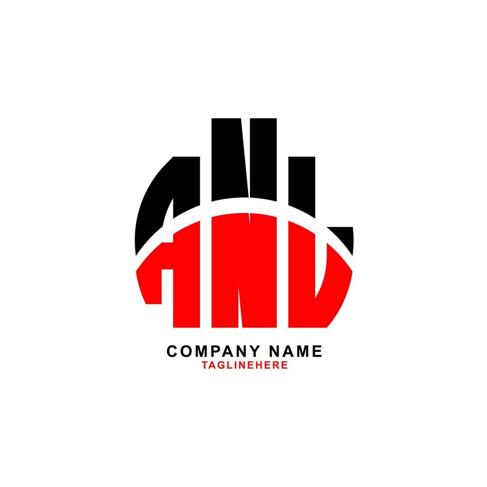 creatief anli brief logo ontwerp met wit achtergrond vector