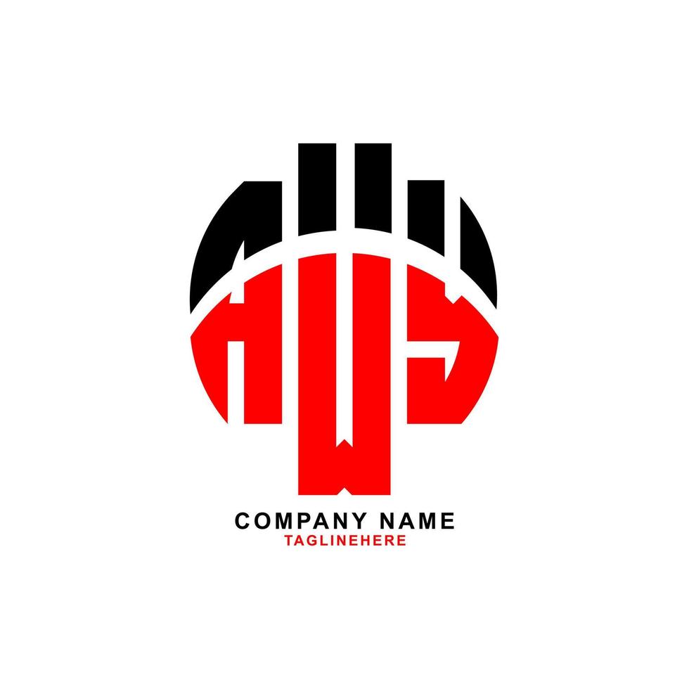 creatief awy brief logo ontwerp met wit achtergrond vector