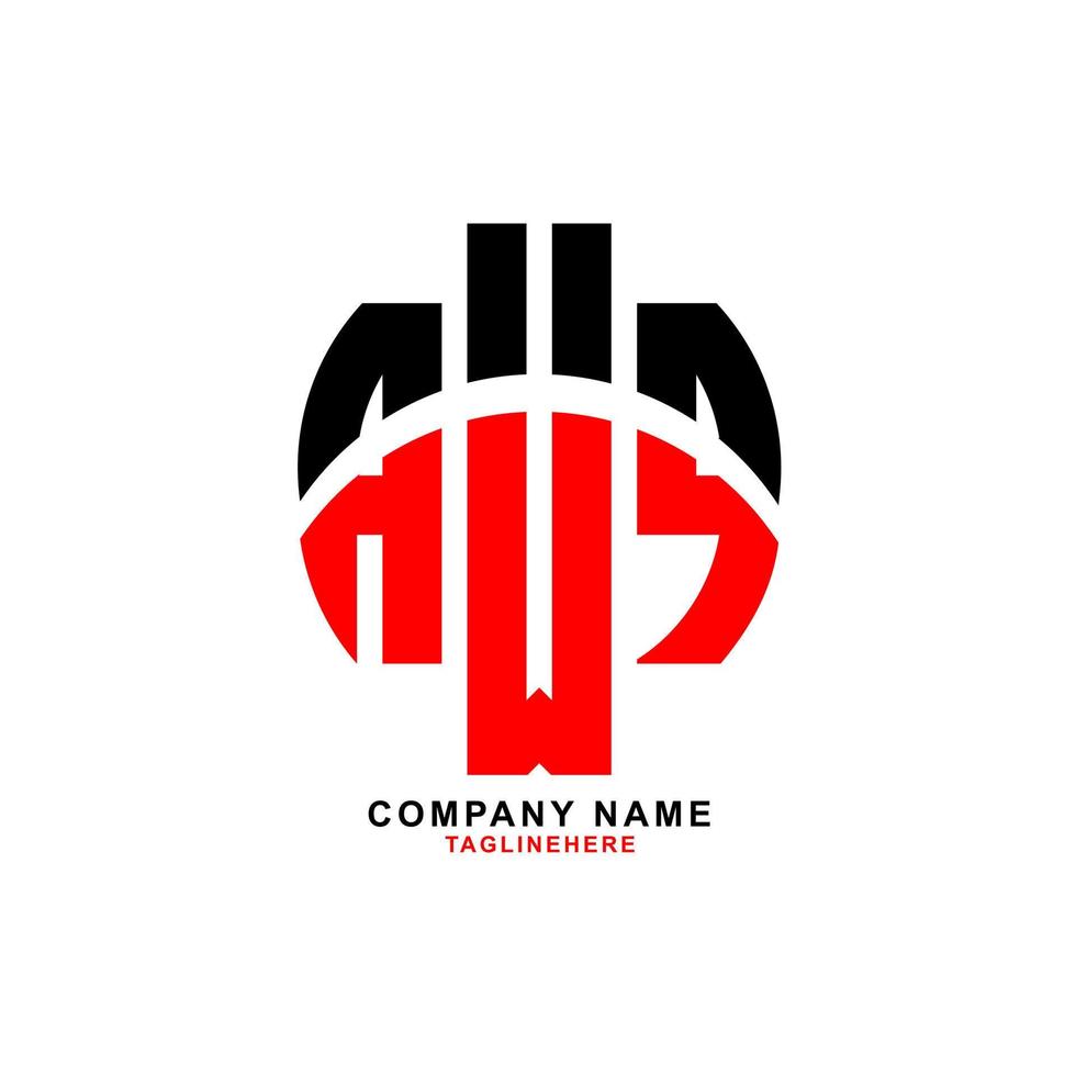 creatief awq brief logo ontwerp met wit achtergrond vector