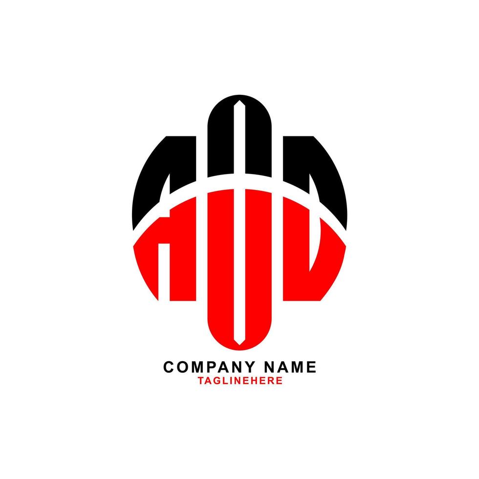 creatief aod brief logo ontwerp met wit achtergrond vector