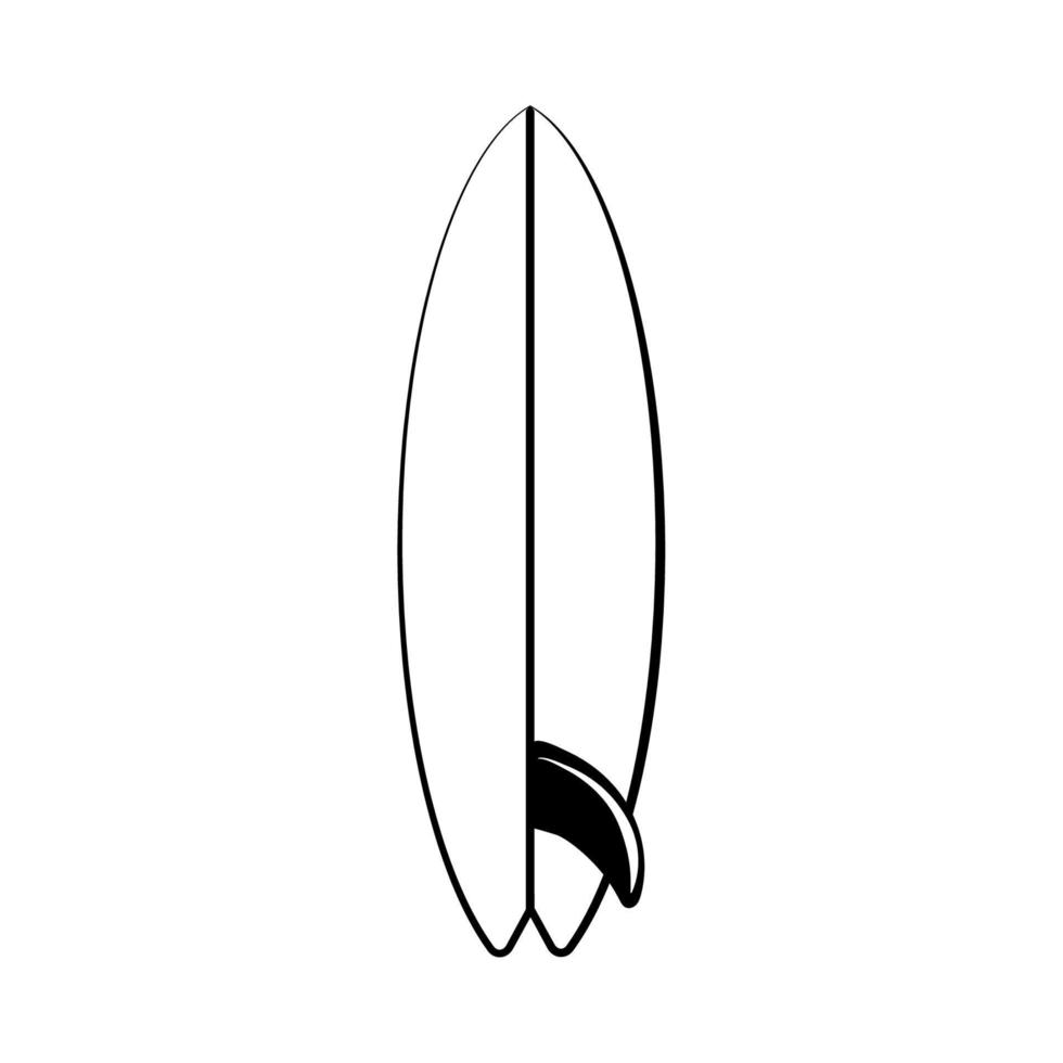 wit surfboard icoon vector