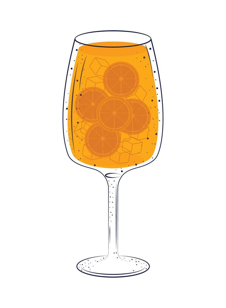 cocktail met fruit vector