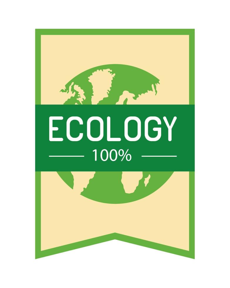 ecologie label etiket vector