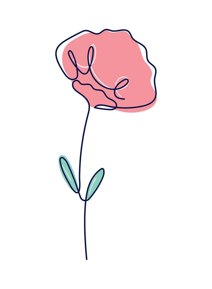 een lijn bloeiend bloem vector