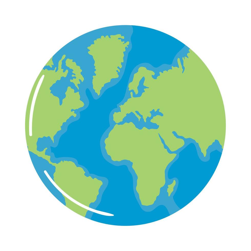 aarde wereldbol kaart vector