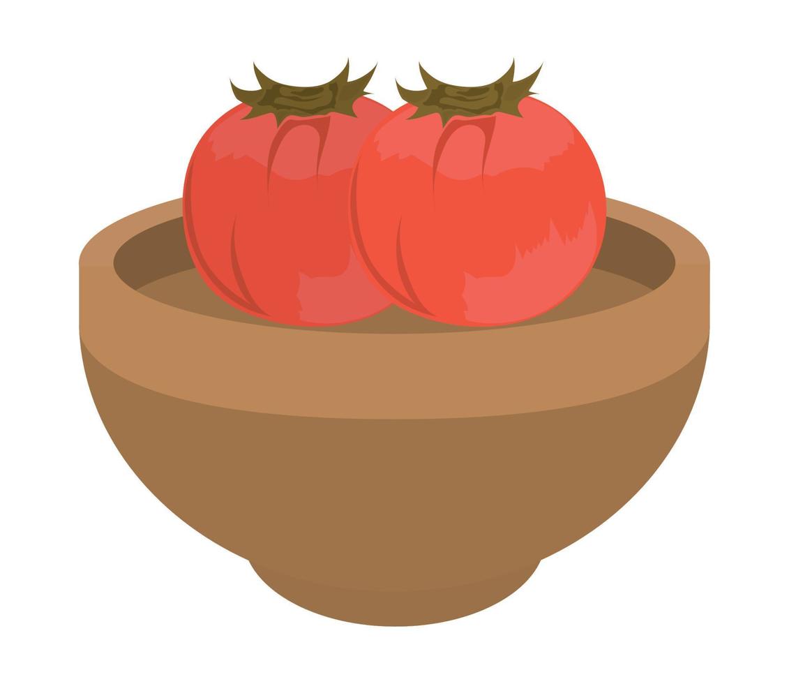 tomaten in kom vector