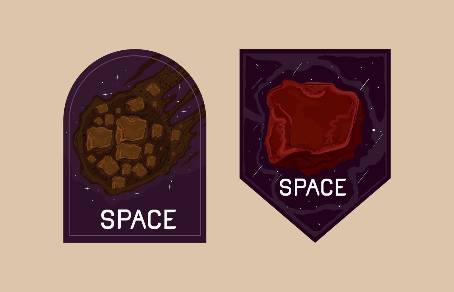 ruimte heelal etiketten vector