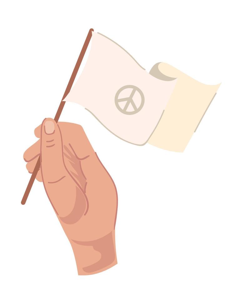 hand- met vlag vrede vector