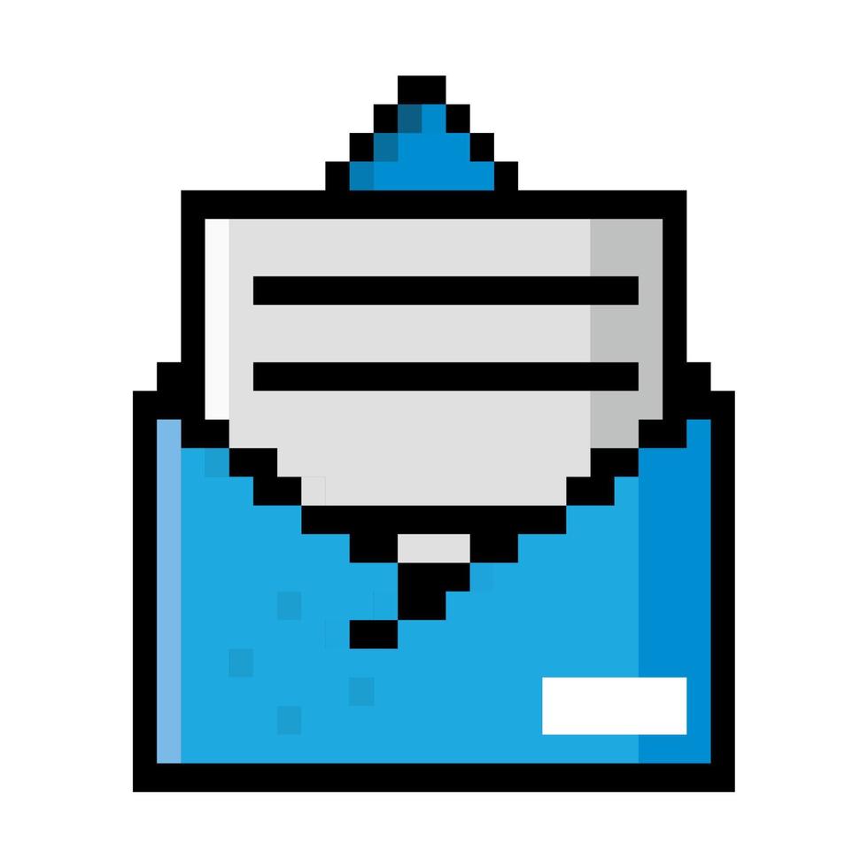 mail brief pixel vector