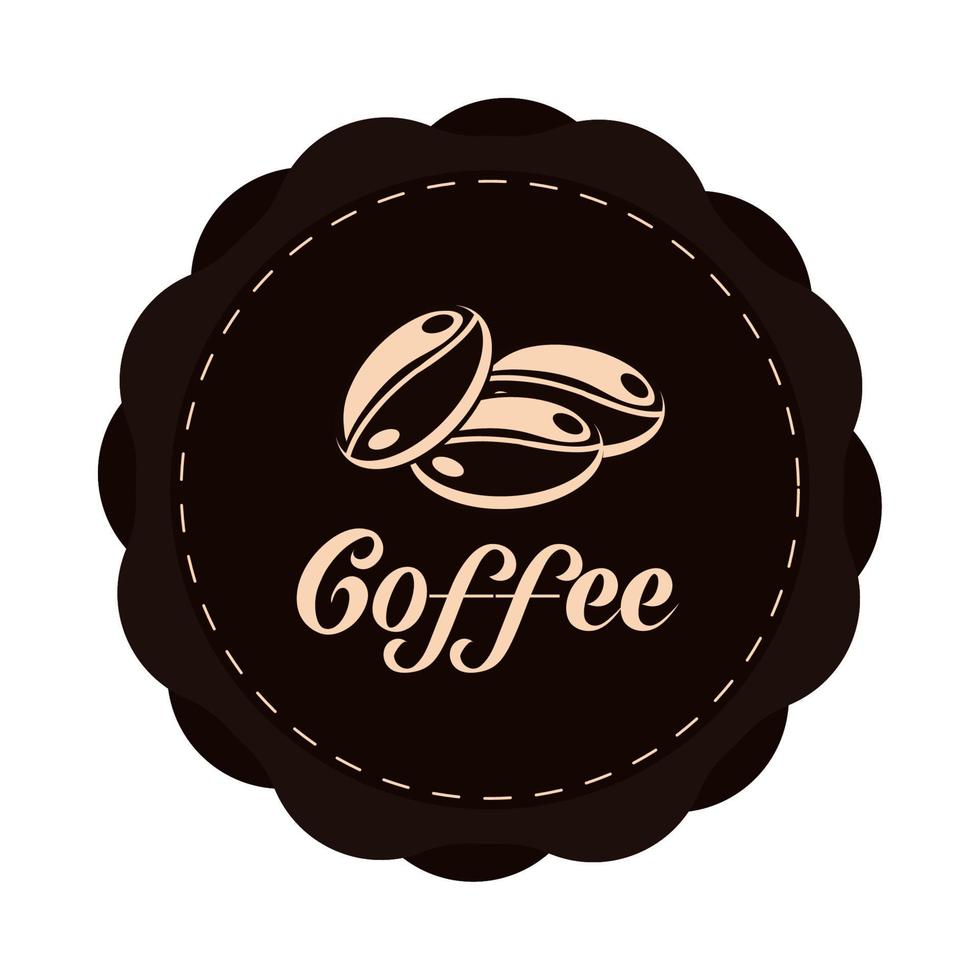 koffie label ontwerp vector