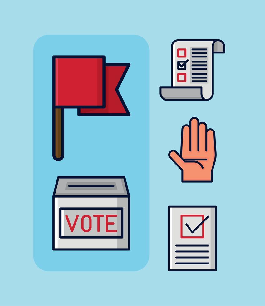 verkiezingen en stemmen vector