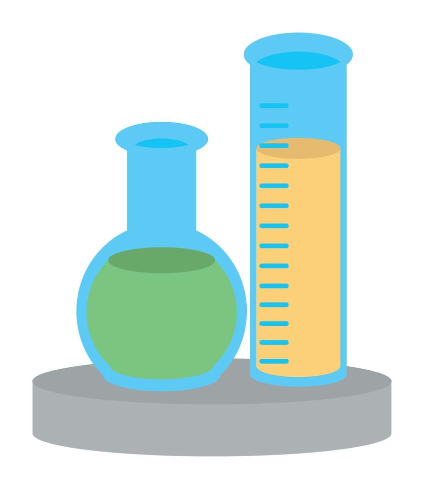 verschillend laboratorium glaswerk vector