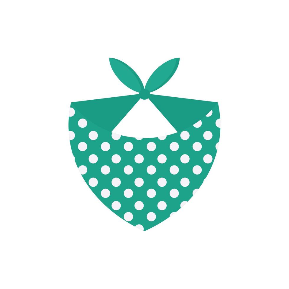 groen bandana met dots vector