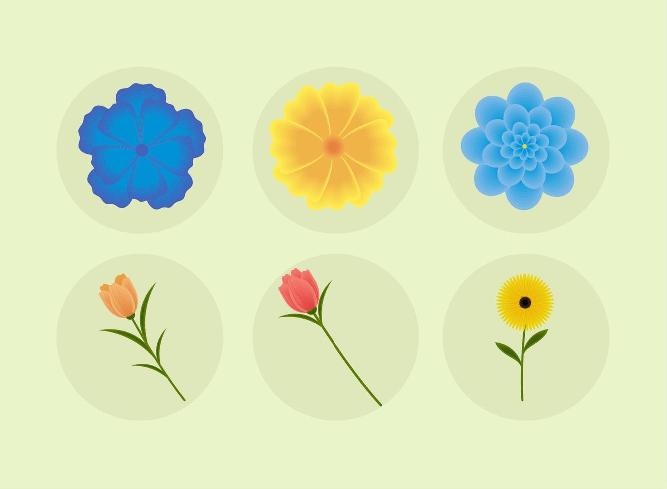 schattig voorjaar bloemen vector