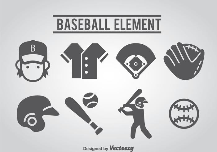 Baseball Pictogrammen vector