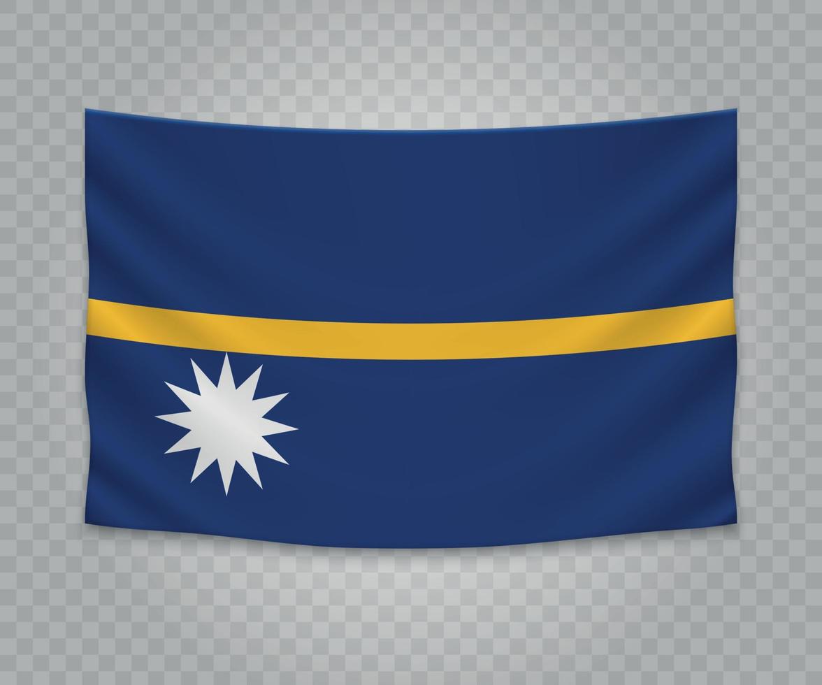 realistisch hangende vlag vector