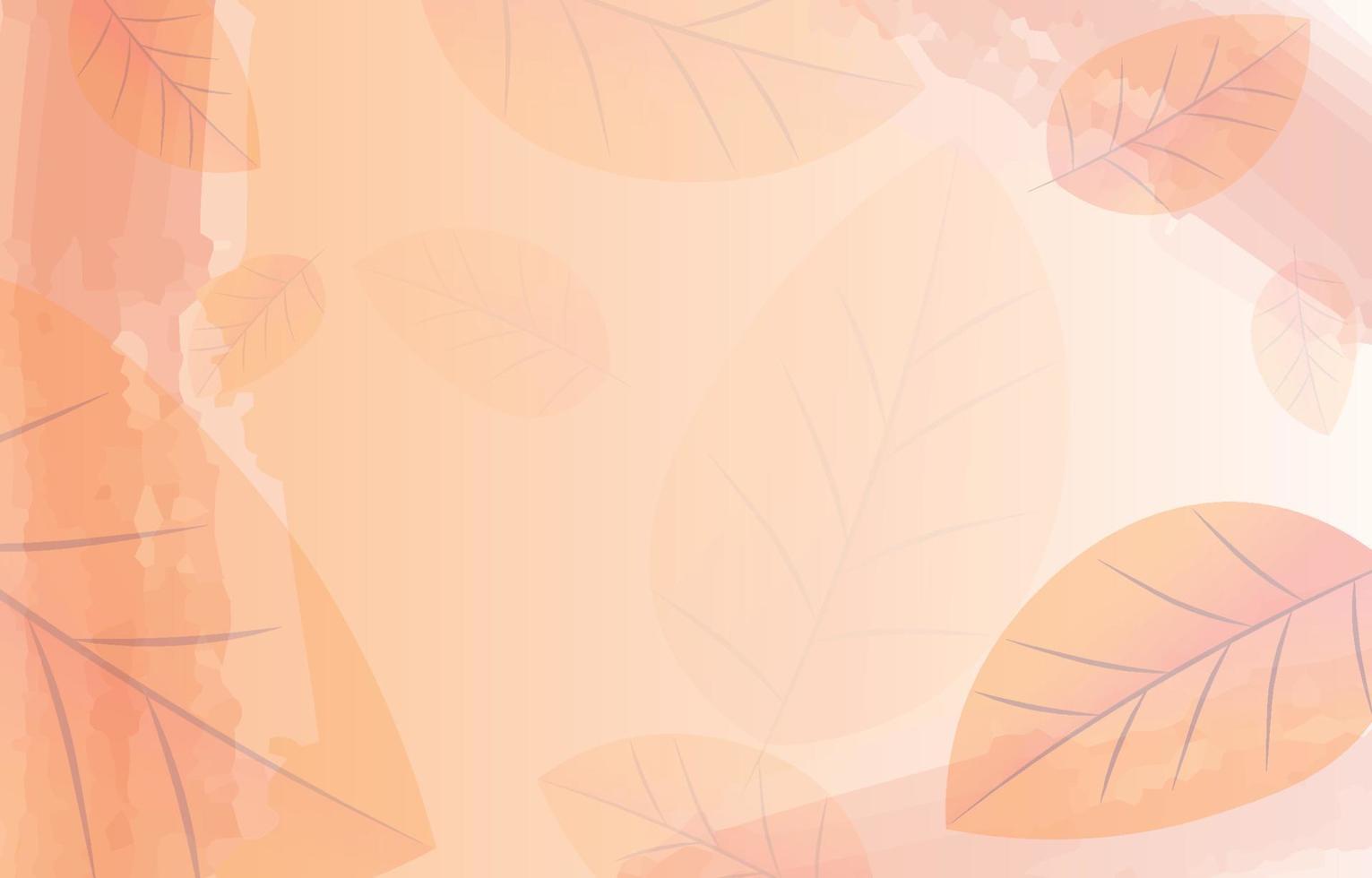 herfst minimaal achtergrond versierd met bladeren gouden geel en waterverf. vallen concept, voor behang, ansichtkaarten, groet kaarten, website Pagina's, spandoeken, online verkoop. vector illustratie