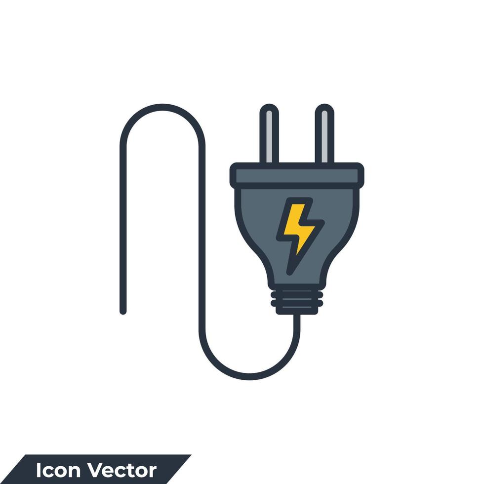 plug icoon logo vector illustratie. elektrisch plug teken symbool sjabloon voor grafisch en web ontwerp verzameling