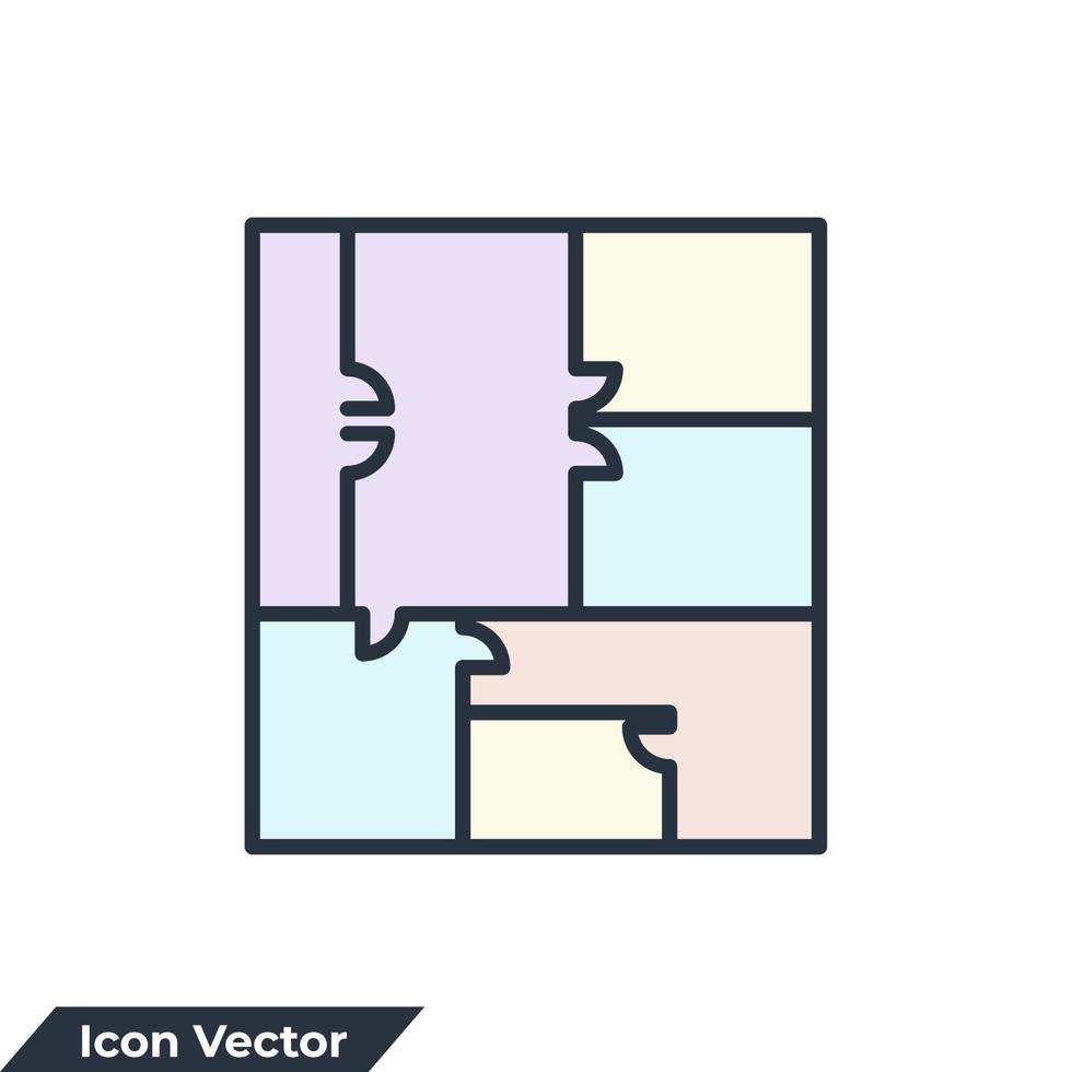verdieping plan icoon logo vector illustratie. blauwdruk architectuur symbool sjabloon voor grafisch en web ontwerp verzameling